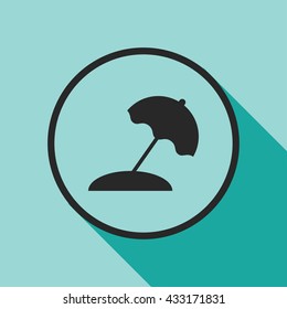 beach umbrella icon. beach umbrella sign