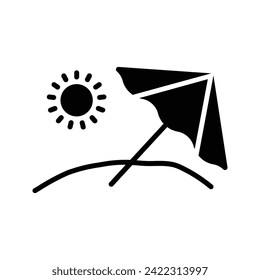 Beach Umbrella icon. sign for mobile concept and web design. vector illustration