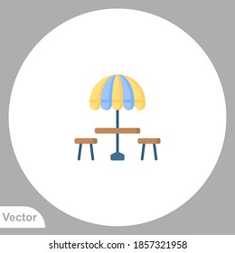 Beach umbrella icon sign vector,Symbol, logo illustration for web and mobile