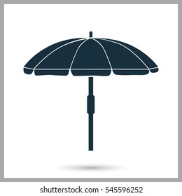 Beach umbrella icon. Simple design for web and mobile