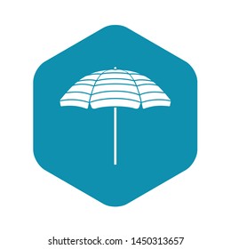 Beach umbrella icon. Simple illustration of beach umbrella vector icon for web