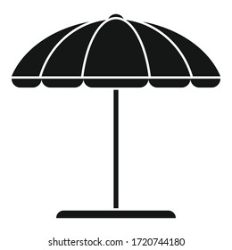 Beach umbrella icon. Simple illustration of beach umbrella vector icon for web design isolated on white background