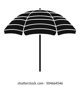 Beach umbrella icon. Simple illustration of beach umbrella vector icon for web