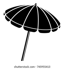 Beach umbrella icon. Simple illustration of beach umbrella vector icon for web