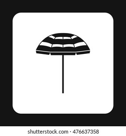 Beach umbrella icon in simple style isolated on white background. Sun protection symbol