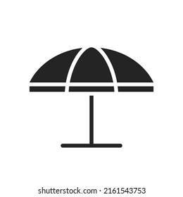 beach umbrella icon. summer and exotic vacation symbol. isolated vector image in simple style