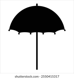 Beach Umbrella Icon for Summer and Outdoor Relaxation