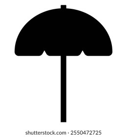 Beach Umbrella Icon for Summer and Outdoor Relaxation