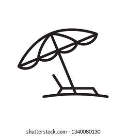 beach umbrella icon in trendy flat style 