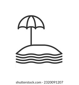 Icono de paraguas de playa - Icono de vacaciones