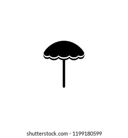 beach umbrella icon vector