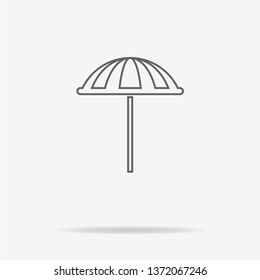 Beach umbrella icon. Vector concept illustration for design.