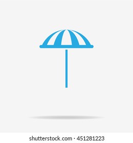 Beach umbrella icon. Vector concept illustration for design.