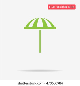 Beach umbrella icon. Vector concept illustration for design.