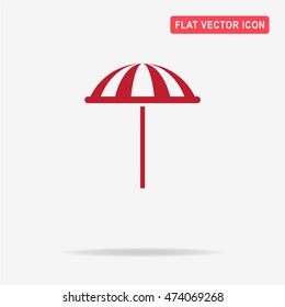 Beach umbrella icon. Vector concept illustration for design.