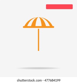 Beach umbrella icon. Vector concept illustration for design.