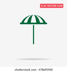 Beach umbrella icon. Vector concept illustration for design.
