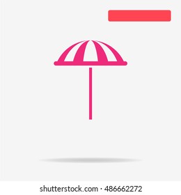 Beach umbrella icon. Vector concept illustration for design.