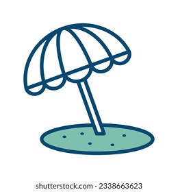 Sonnenschirm-Symbol, Vektorgrafik-Design-Vorlage auf weißem Hintergrund