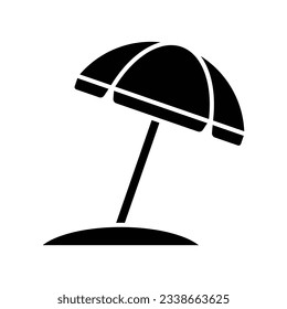 beach umbrella icon vector design template in white background