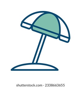 beach umbrella icon vector design template in white background