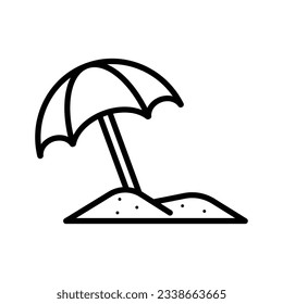 beach umbrella icon vector design template in white background