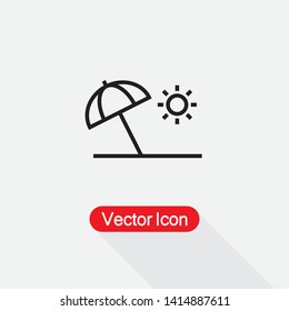 Beach Umbrella Icon Vector Illustration Eps10