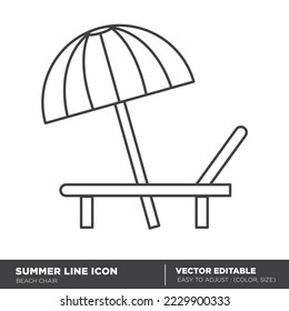 Beach umbrella icon vector illustration - Eps 10