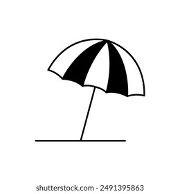 Strandschirm-Symbol Vektorillustration