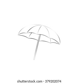 beach umbrella icon vector illustration eps10.