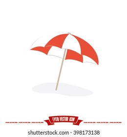 beach umbrella icon vector illustration