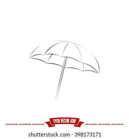 beach umbrella icon vector illustration eps10.