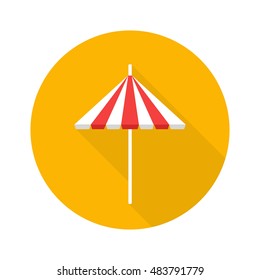 beach umbrella icon. vector illustration