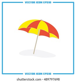 beach umbrella icon vector illustration
