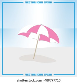 beach umbrella icon vector illustration