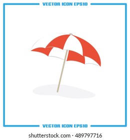 beach umbrella icon vector illustration