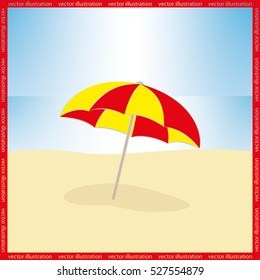 beach umbrella icon vector illustration