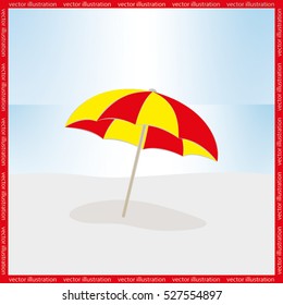 beach umbrella icon vector illustration