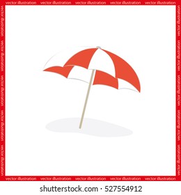 beach umbrella icon vector illustration