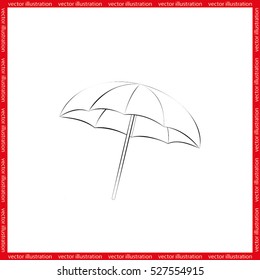 beach umbrella icon vector illustration