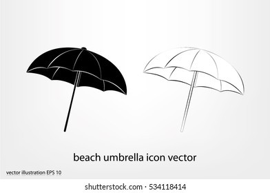 beach umbrella icon vector illustration eps10