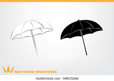 beach umbrella icon vector illustration eps10