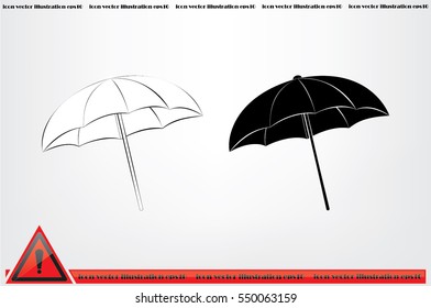 beach umbrella icon vector illustration eps10