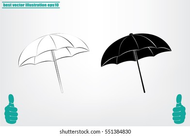 beach umbrella icon vector illustration.