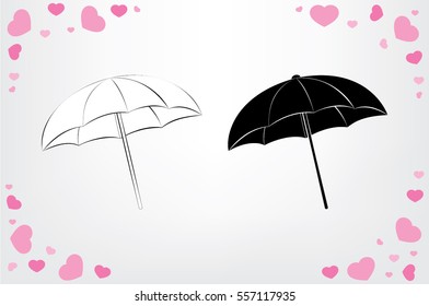 beach umbrella icon vector illustration eps10