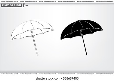 beach umbrella icon vector illustration eps10