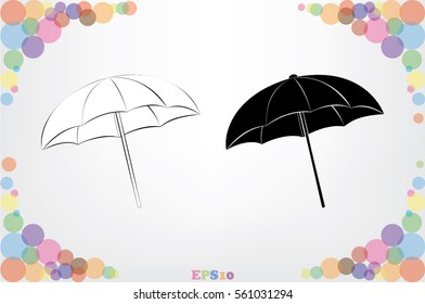 beach umbrella icon vector illustration.