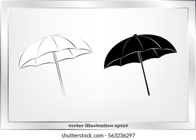 beach umbrella icon vector illustration.