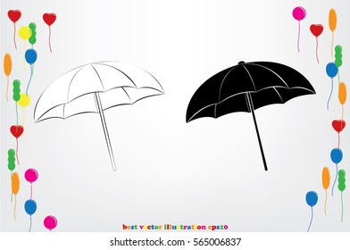 beach umbrella icon vector illustration.