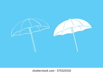 beach umbrella icon vector illustration.